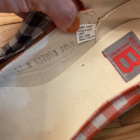 Bensimon Gingham Print Color-block Ankle-Wrap Sneaker - Picture 9 of 14